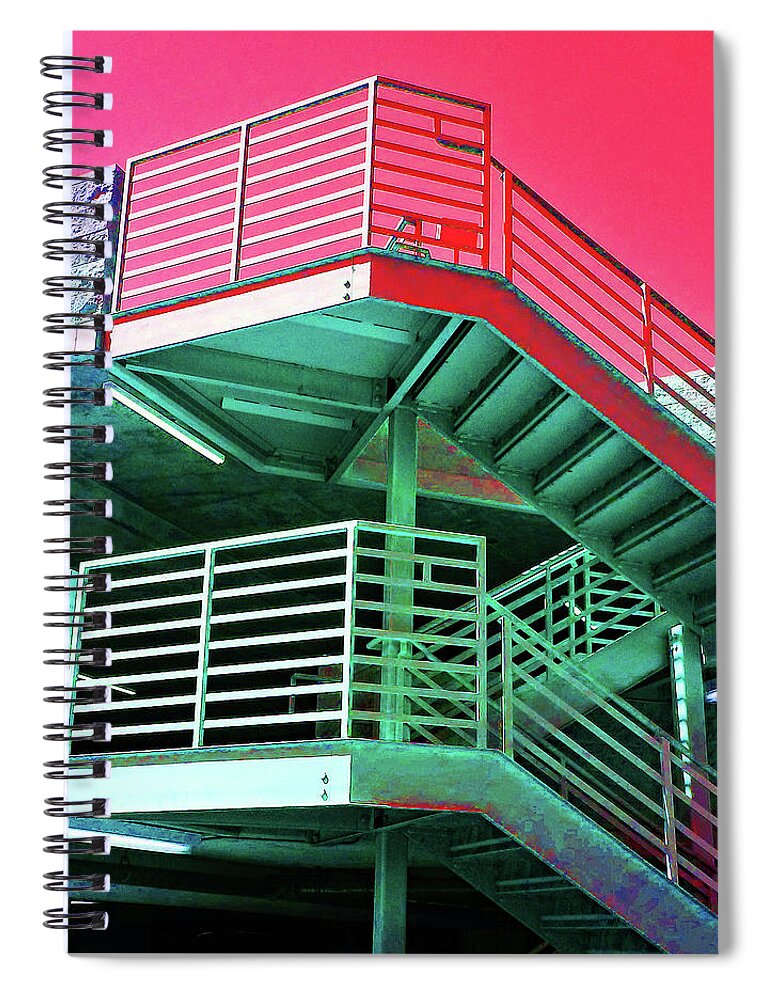 Architecture Spiral Notebook featuring the photograph Pretty Parking by Andrew Lawrence