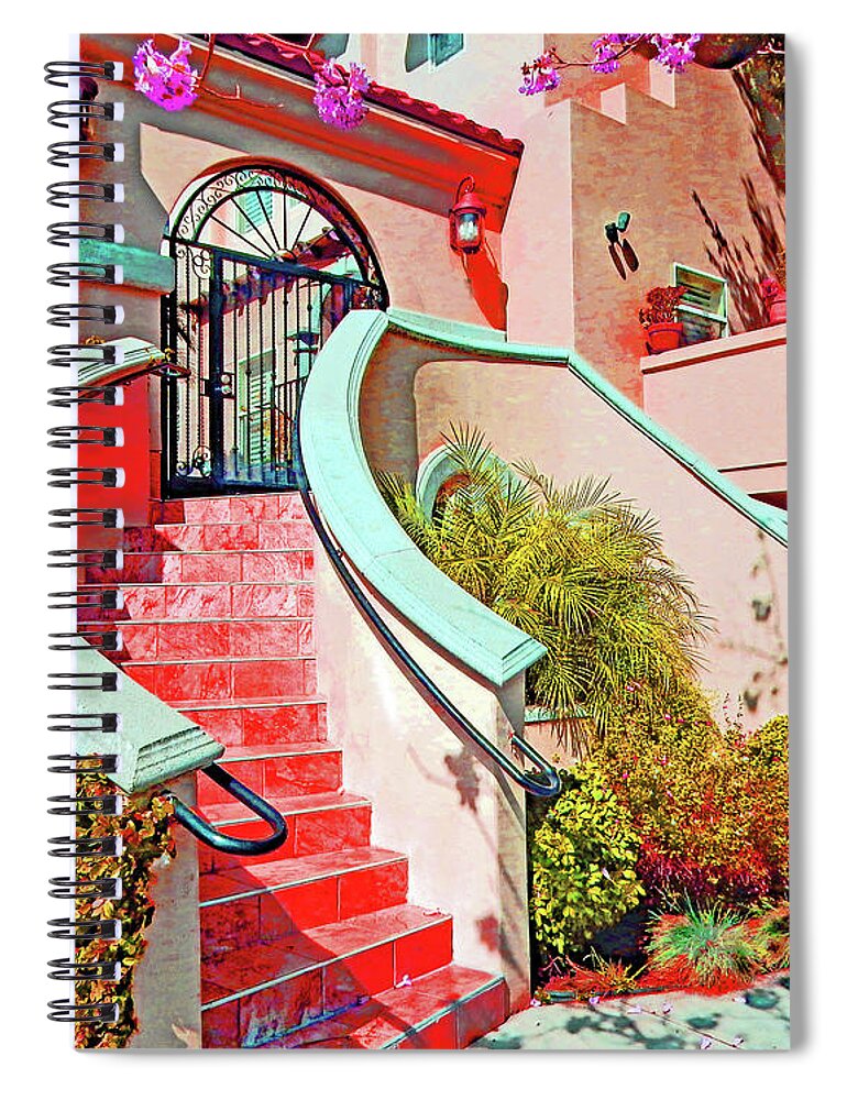 Peach Spiral Notebook featuring the photograph Pretty Peachy Place by Andrew Lawrence