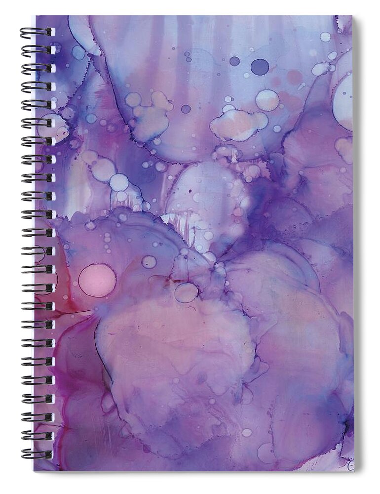 Expressive Spiral Notebook featuring the painting Primordia #2 by Gail Marten