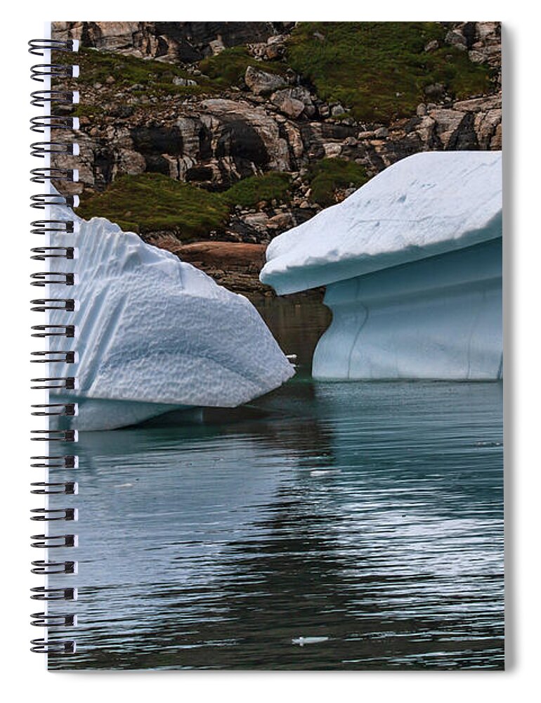 Ice Spiral Notebook featuring the photograph Prince Christian Sound 13 by John Haldane