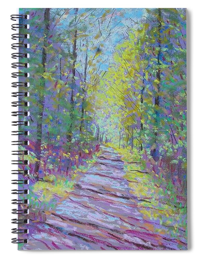 Pastel Spiral Notebook featuring the pastel Prisety Field by Rae Smith PAC