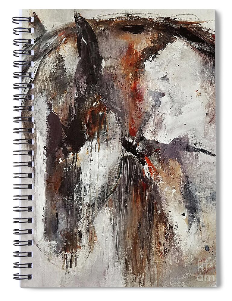 Abstract Spiral Notebook featuring the painting Prosper by Cher Devereaux