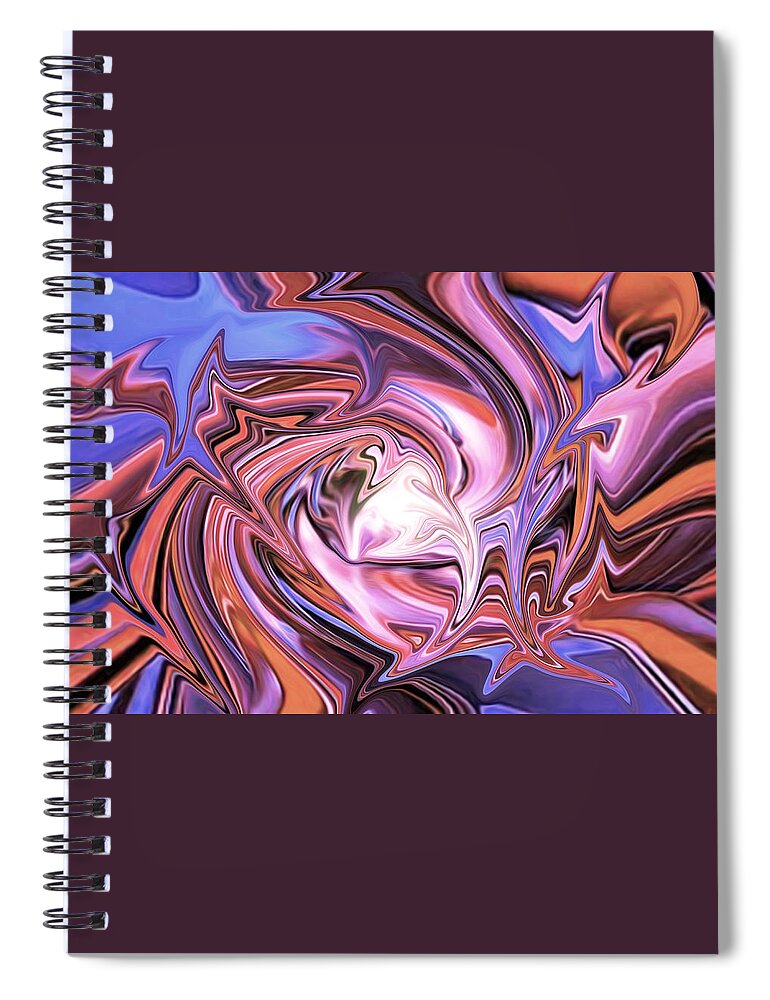 Digital Spiral Notebook featuring the digital art Psychedelic Flashback by Ronald Mills