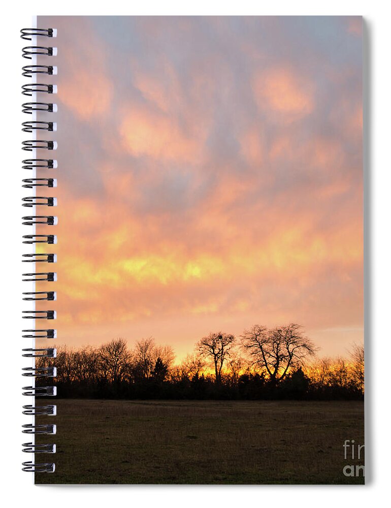 Sunset Spiral Notebook featuring the photograph Puff Sky 2 by Cheryl McClure