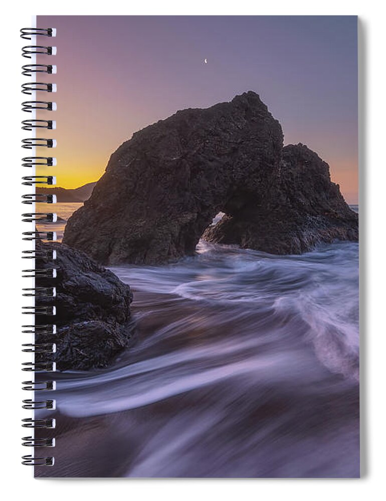 Oregon Spiral Notebook featuring the photograph Pulling Tides 1 by Darren White