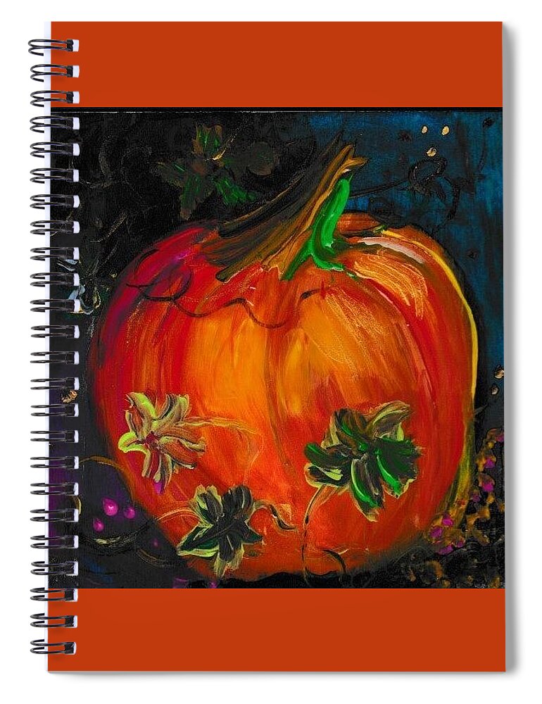 Fall Spiral Notebook featuring the painting Pumpkin Harvest by Susan Hensel