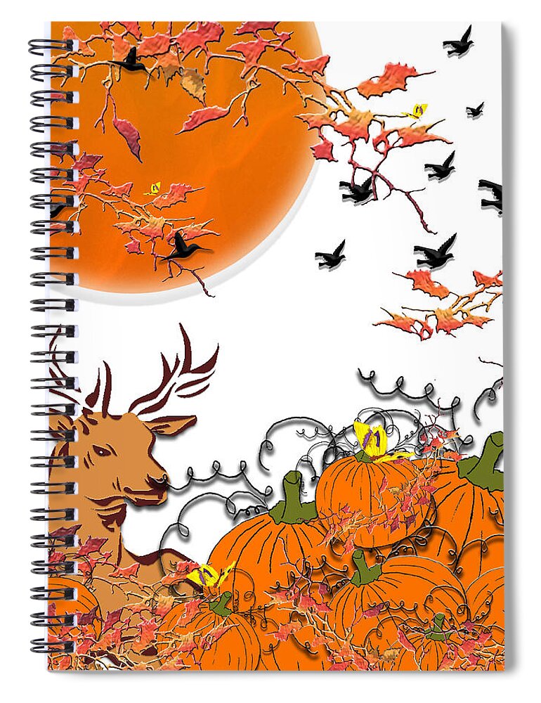 Gift Spiral Notebook featuring the painting Pumpkin Spice by Belinda Landtroop