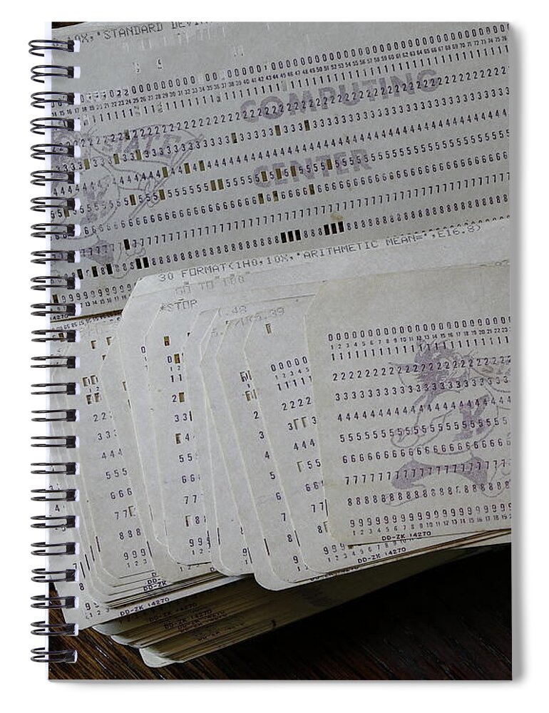 Punch Cards Spiral Notebook featuring the photograph Punch Cards by John Moyer