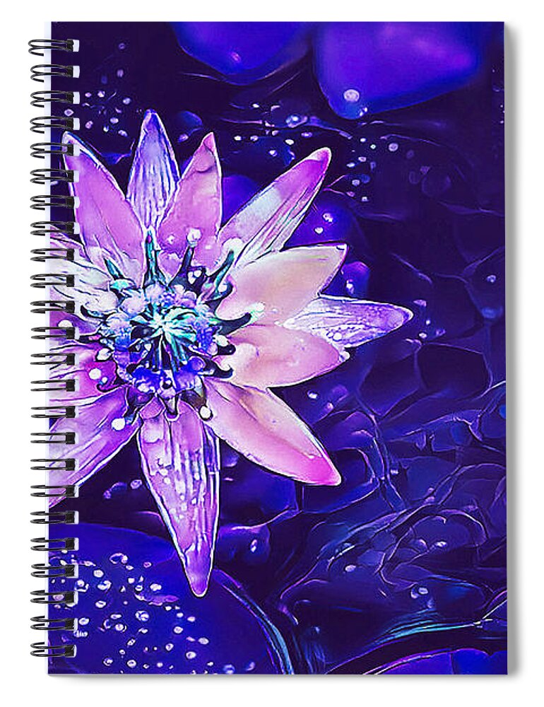 Purple Spiral Notebook featuring the photograph Purple Flower Art by Debra Kewley