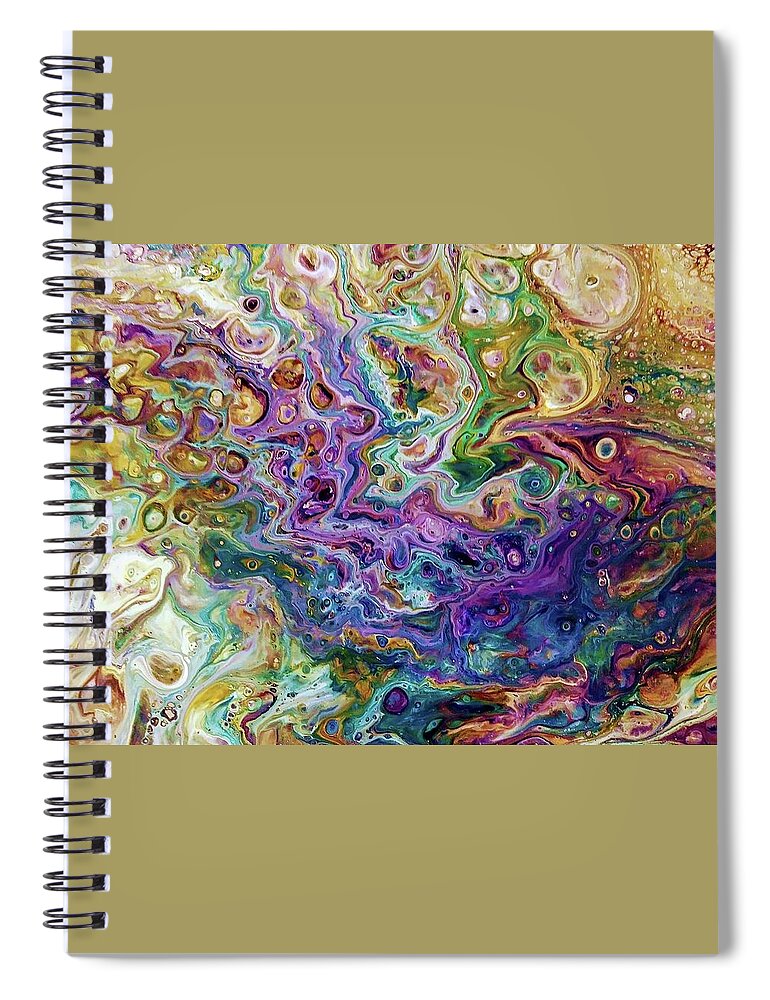  Spiral Notebook featuring the painting Purple Haze by Rein Nomm