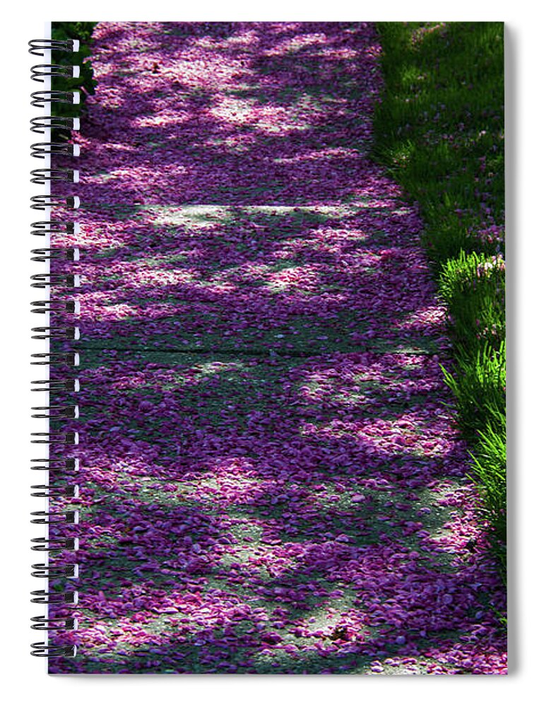 Crab Apple Tree Spiral Notebook featuring the photograph Purple Path by Rich Clewell