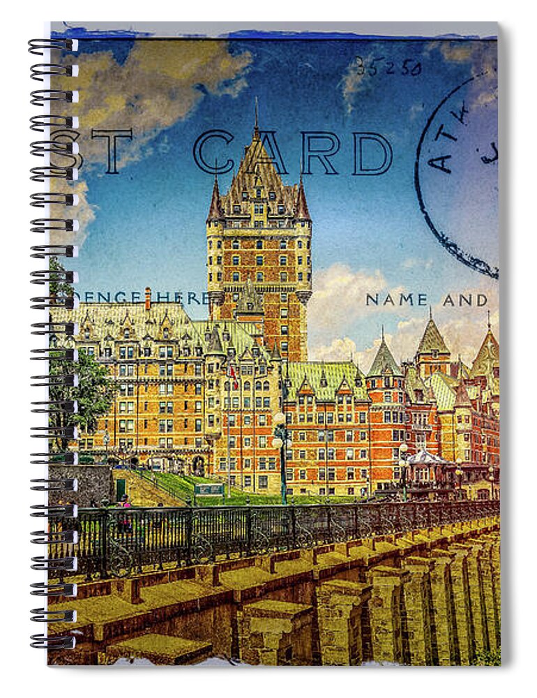 Basse Ville. Spiral Notebook featuring the photograph Quebec Chateau Frontenac by Danielle McGuy