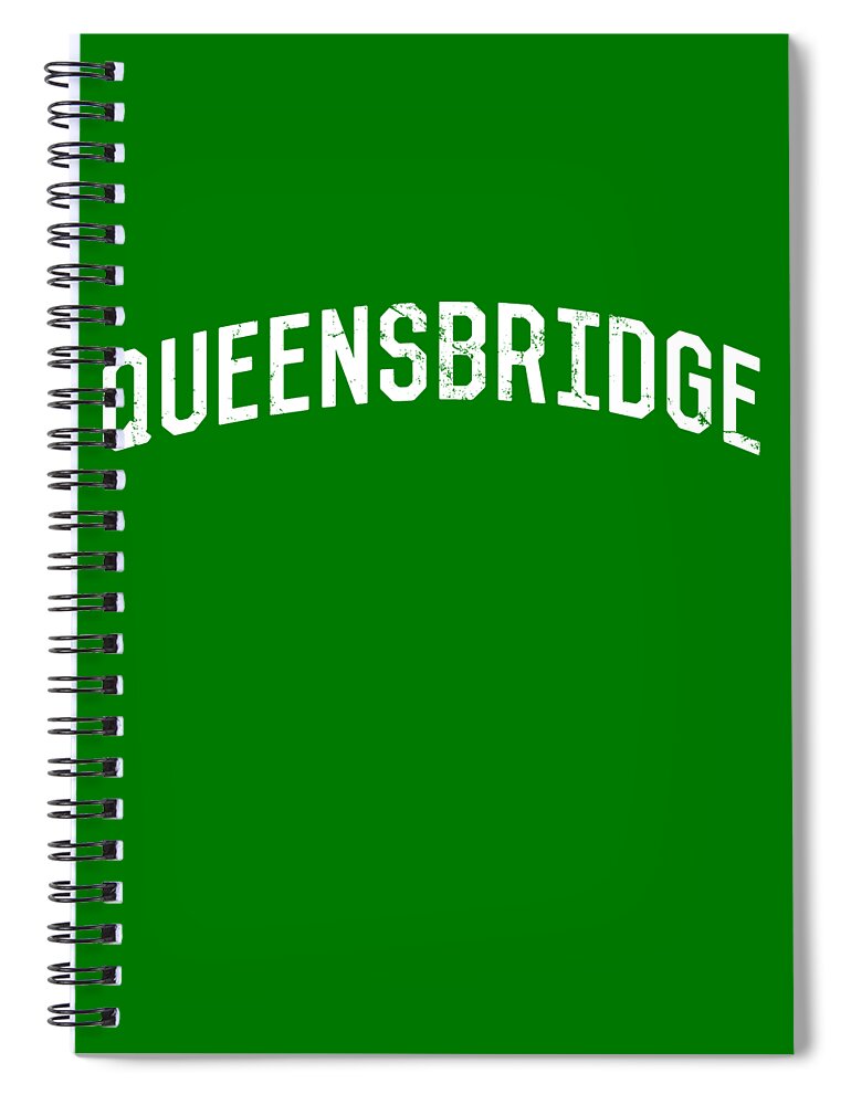 Cool Spiral Notebook featuring the digital art Queensbridge NY by Flippin Sweet Gear