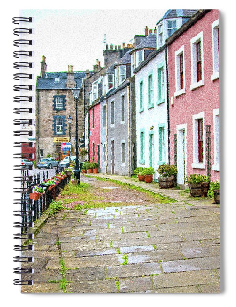 Queensferry Scotland Spiral Notebook featuring the digital art Queensferry Scotland by SnapHappy Photos