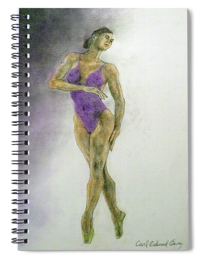 Figure Spiral Notebook featuring the drawing Quenizential Feminine Beuty-3 by Carl Owen
