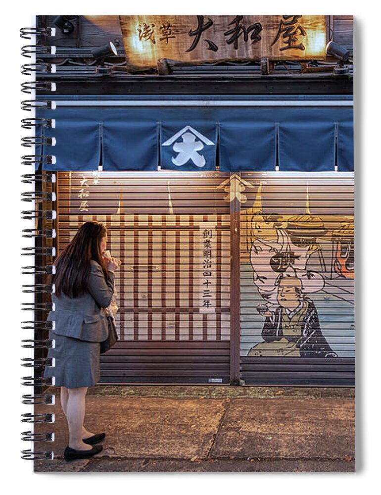 Denbouin Street Spiral Notebook featuring the photograph Quick Snack by Rebecca Caroline Photography