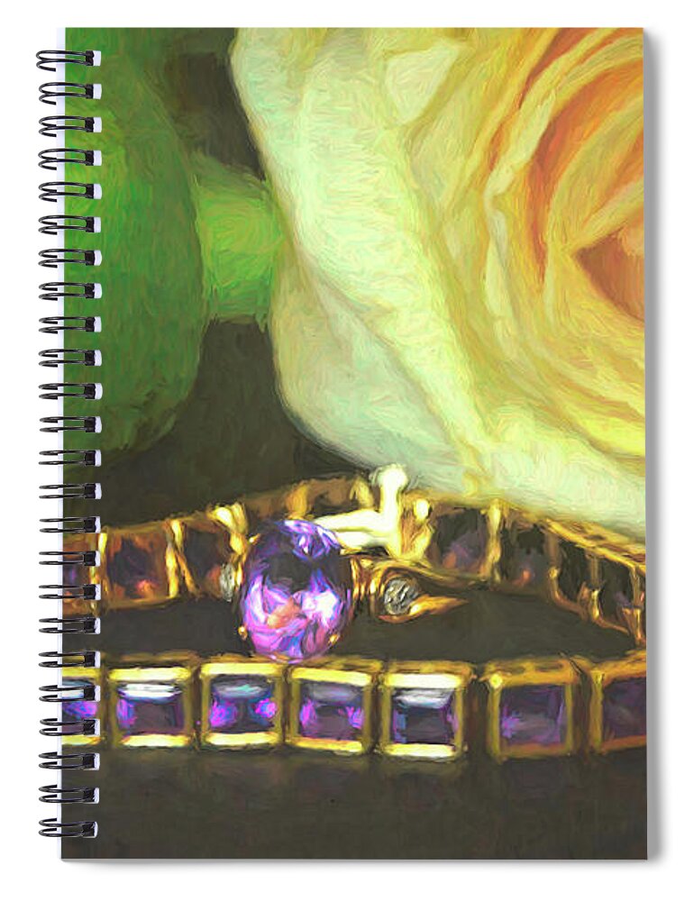 Amethyst Spiral Notebook featuring the photograph Quiet Beauty by Diana Mary Sharpton