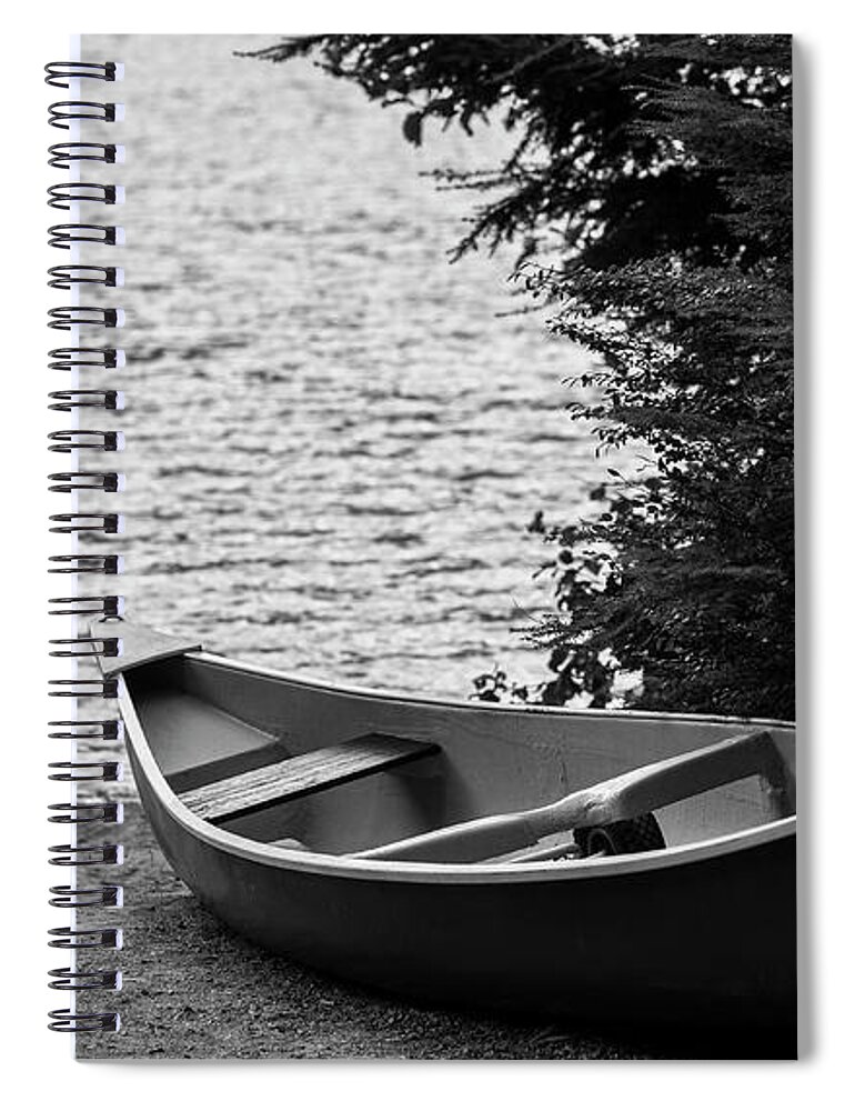 Canoe Spiral Notebook featuring the photograph Quiet Canoe by Jim Whitley