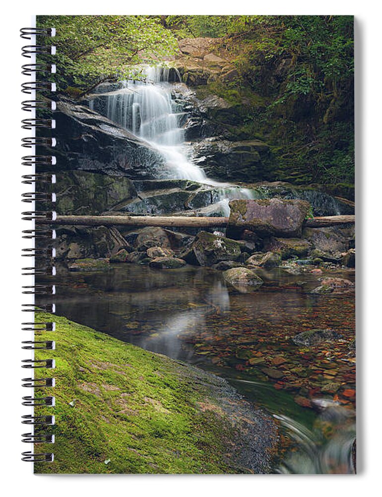 Waterfall Spiral Notebook featuring the photograph Quiet Falls 2 by Michael Rauwolf