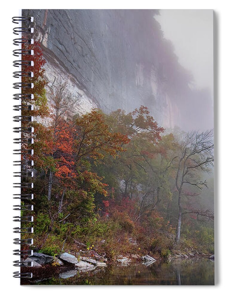 Buffalo River Spiral Notebook featuring the photograph Quiet Morning on the Buffalo River 02 by James Barber
