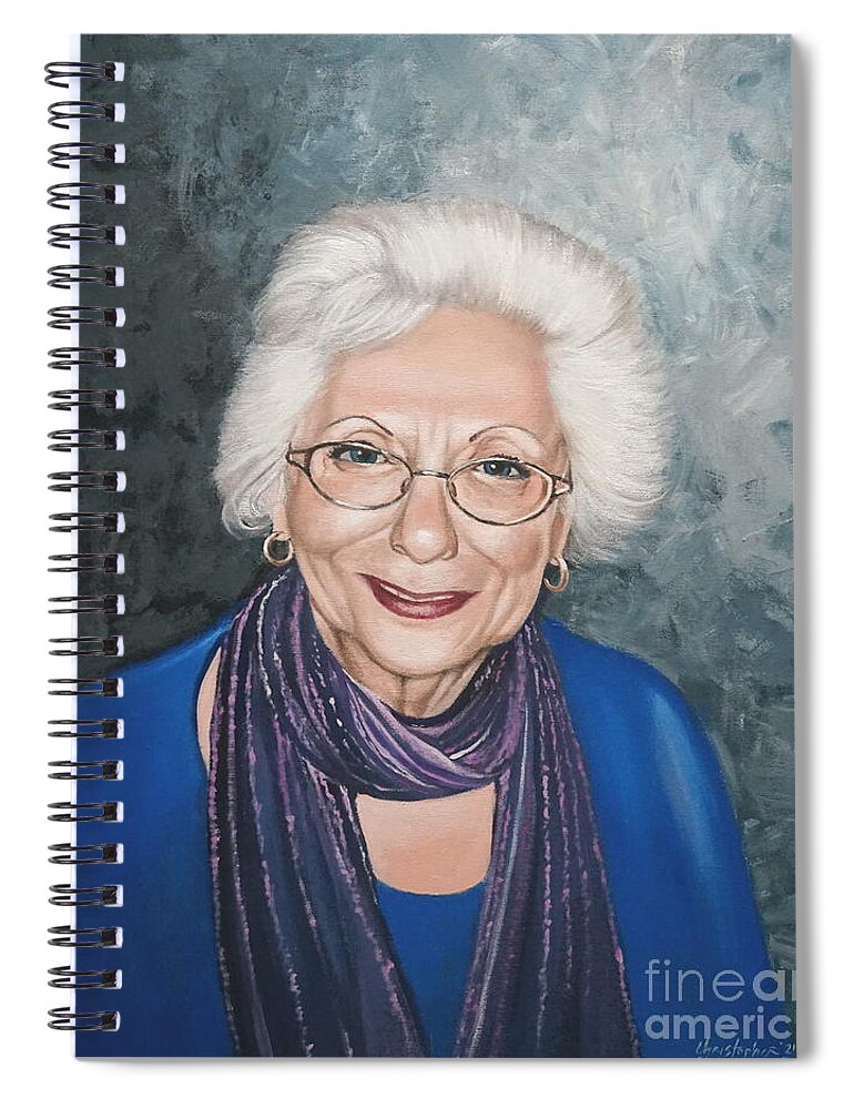 Simon Spiral Notebook featuring the painting Rozzi Simon by Christopher Shellhammer