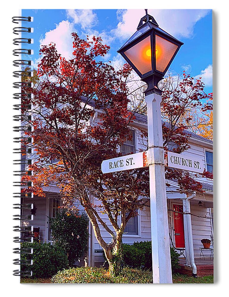 Old Spiral Notebook featuring the photograph Race and Church by Lee Darnell