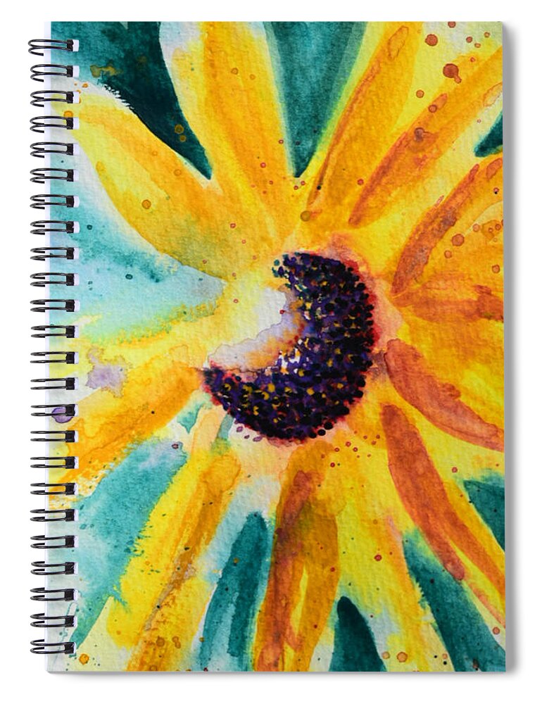 Sunflower Spiral Notebook featuring the painting Radiance in Bloom by Bonny Puckett