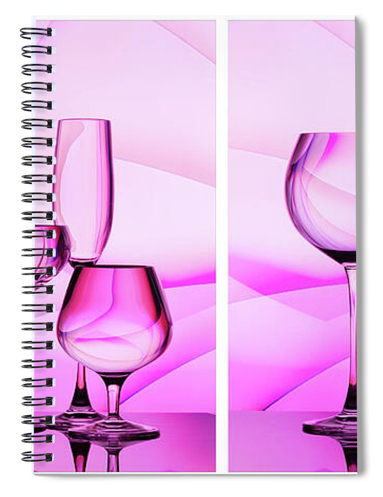 Refraction Spiral Notebook featuring the photograph Radiant - Triptych by Elvira Peretsman