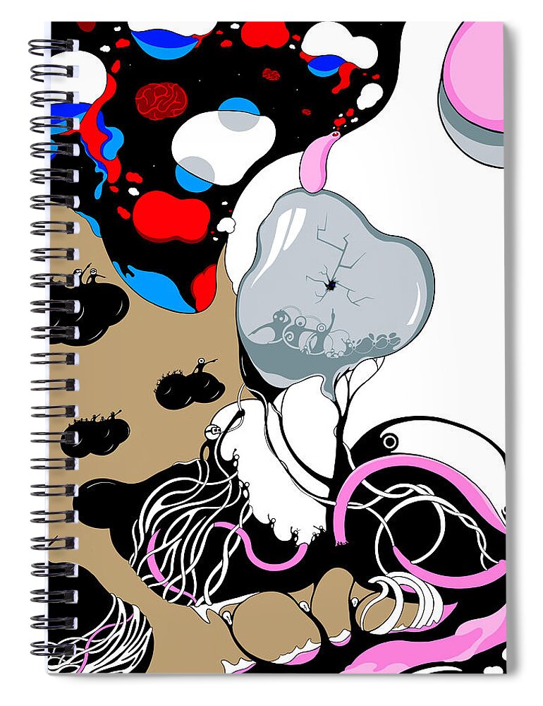 Rat Spiral Notebook featuring the digital art Rage by Craig Tilley