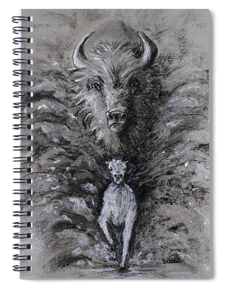 Wildlife Spiral Notebook featuring the drawing Raging Thunder by Vallee Johnson