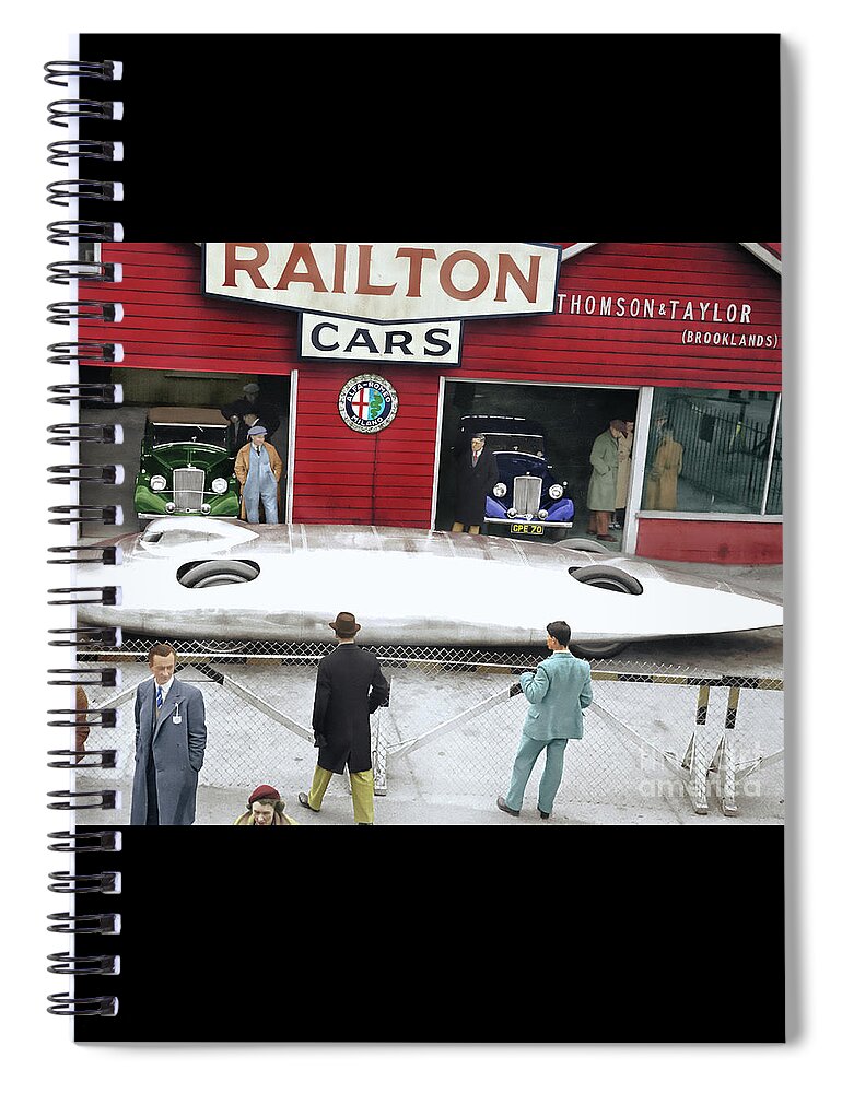 Auto Spiral Notebook featuring the photograph Railton Cars by Franchi Torres