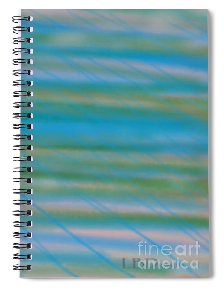 Rain; Calmer Colors; Abstract; Digital Watercolor; Modern Minimalism; Spring Spiral Notebook featuring the digital art Rain by LBDesigns