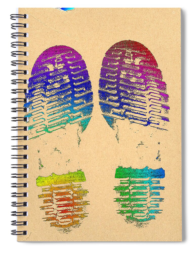 Richard Reeve Spiral Notebook featuring the photograph Rainbow Steps by Richard Reeve
