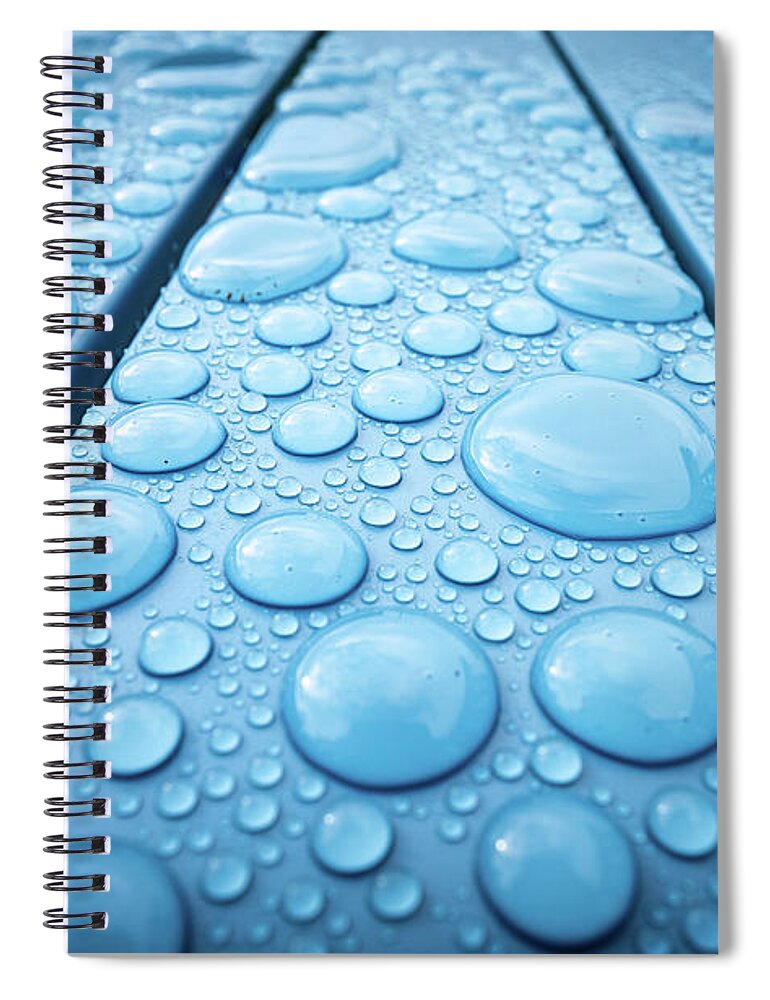 Rain Spiral Notebook featuring the photograph Raindrops 2 by Nigel R Bell