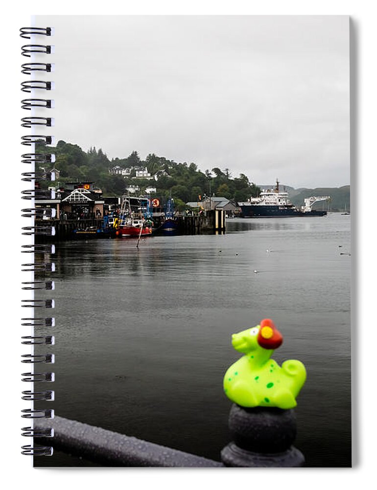 Oban Spiral Notebook featuring the photograph Rainy Day in Oban by Bonny Puckett