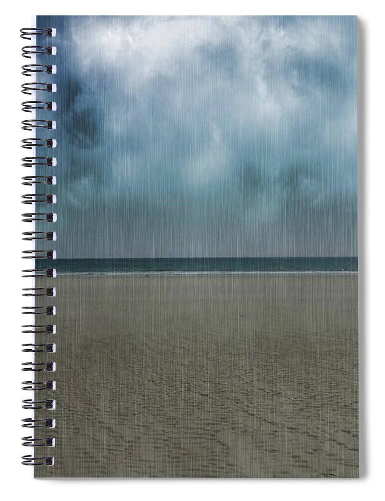  Beach Spiral Notebook featuring the photograph Rainy Day Sunday by Marcia Lee Jones