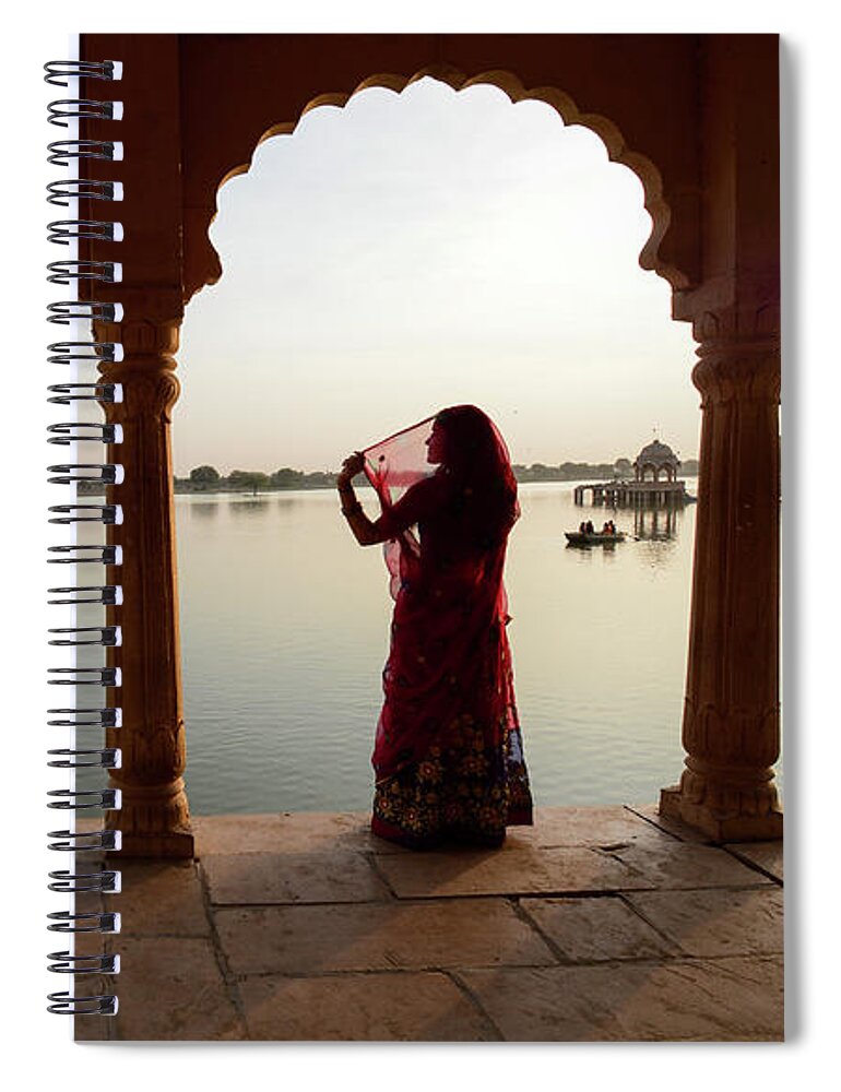 Rajasthan Spiral Notebook featuring the photograph Serendipity - Rajasthan Desert, India by Earth And Spirit