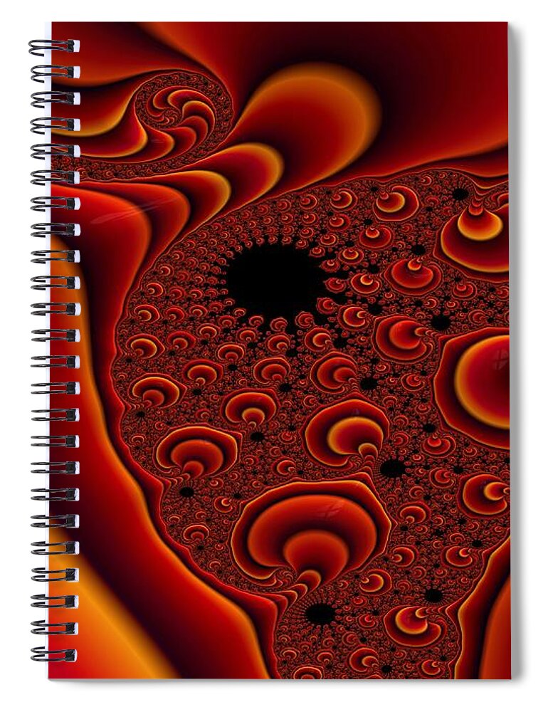 Fractal Design Spiral Notebook featuring the digital art Ray of Hope by Bonnie Bruno
