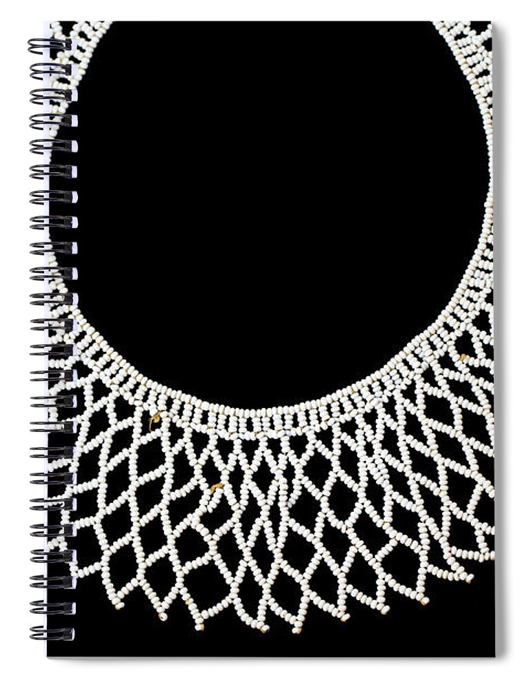 Rbg Spiral Notebook featuring the photograph RBG Traditional Zulu Necklace by Vivian Krug Cotton