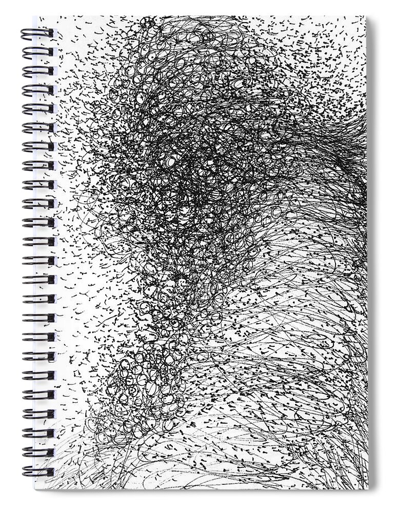Reach Spiral Notebook featuring the drawing Reach for the summit by Franci Hepburn
