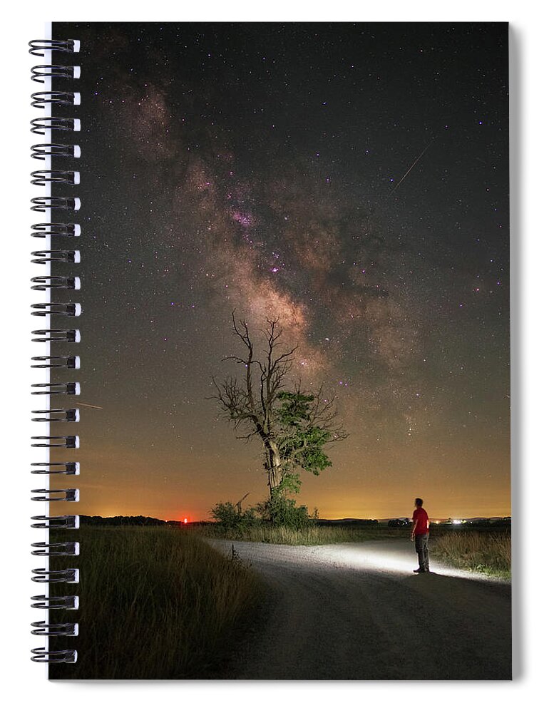 Nightscape Spiral Notebook featuring the photograph Reaching by Grant Twiss