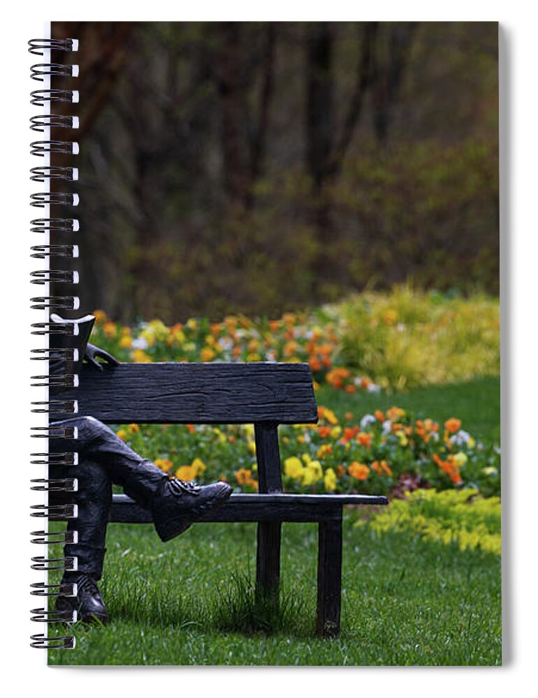 Gibbs Gardens Spiral Notebook featuring the photograph READING mask only by Doug Sturgess