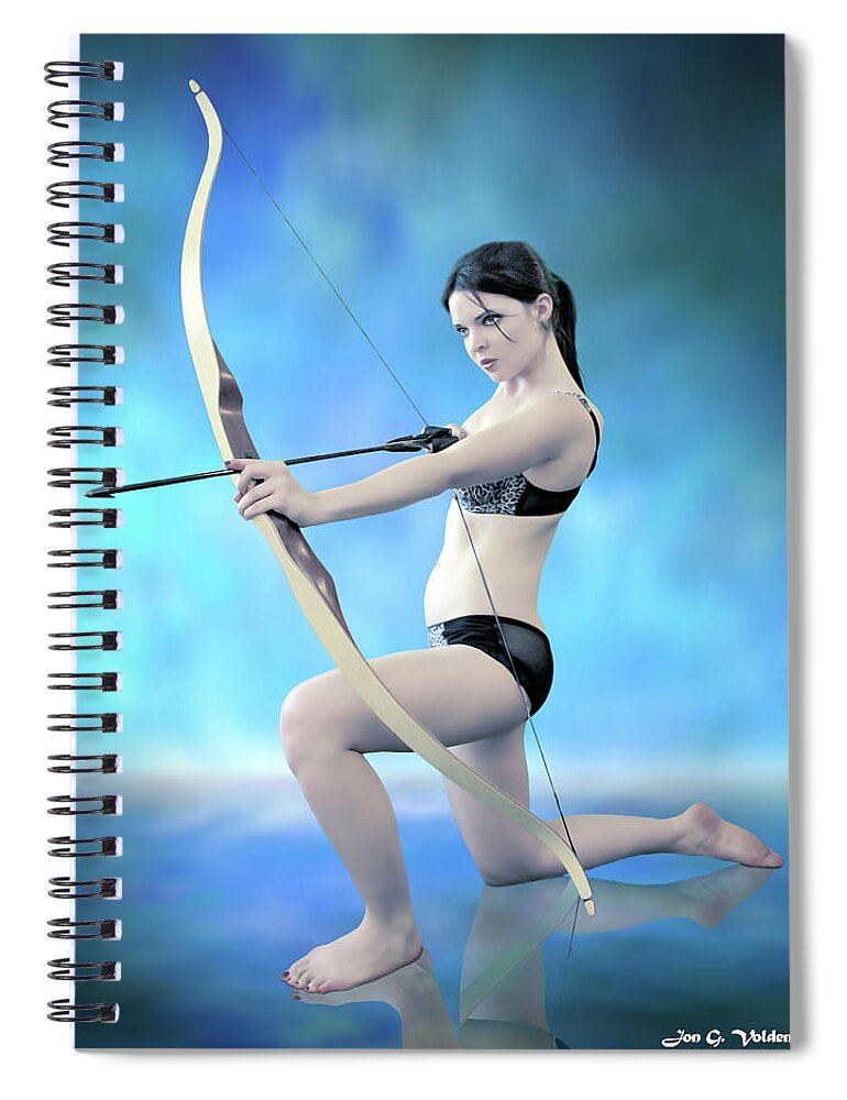 Rebel Spiral Notebook featuring the photograph Rebel Bow Woman by Jon Volden