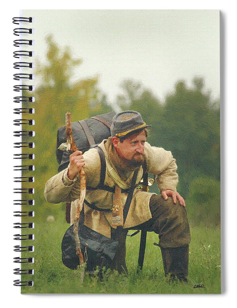 Portrait Spiral Notebook featuring the painting Rebel Scout - DWP1834512 by Dean Wittle