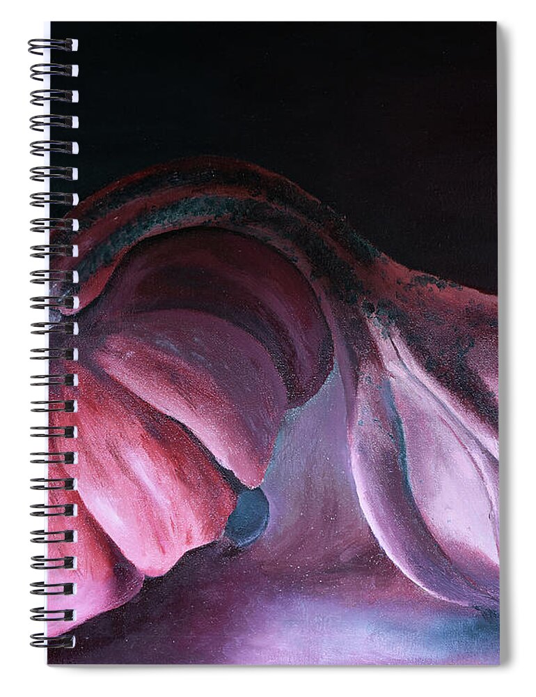 Painting Spiral Notebook featuring the painting Red and Green Gourds by Bailey Maier