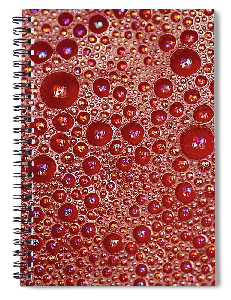 Red Bubbles Spiral Notebook featuring the photograph Red Bubbles by Kaye Menner by Kaye Menner