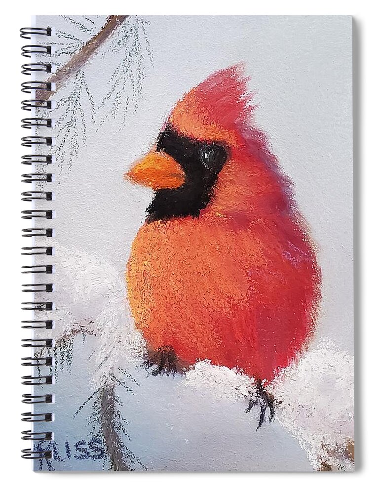  Spiral Notebook featuring the pastel Red by Carol Corliss