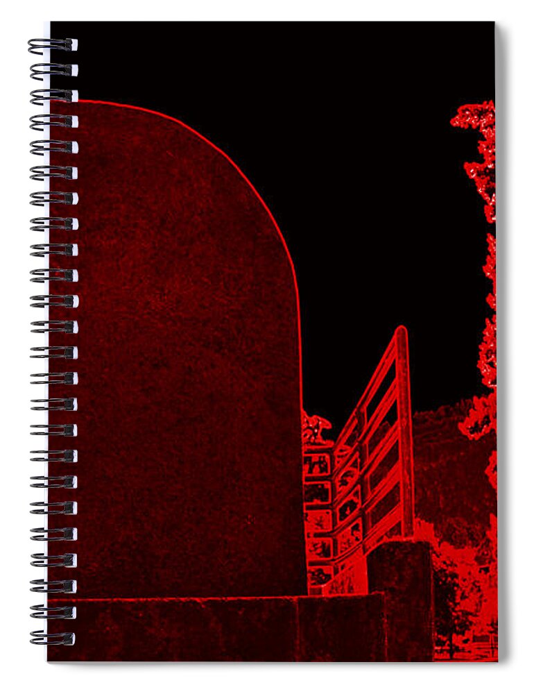 Wall Spiral Notebook featuring the photograph Red City Wall by Kae Cheatham