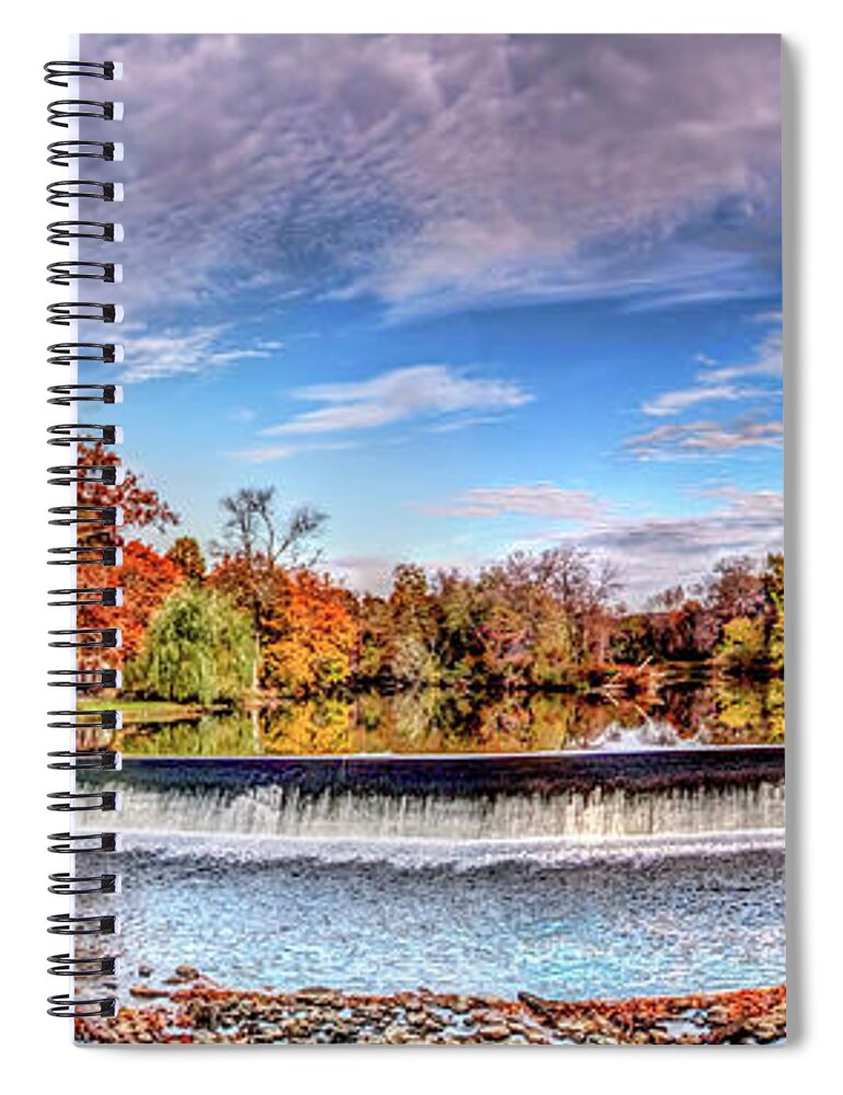 Recent Spiral Notebook featuring the photograph Red Mill Pano by Geraldine Scull