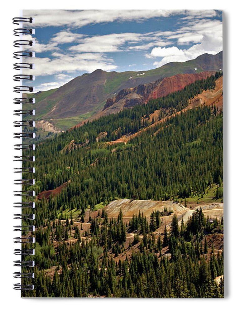 Abandoned Spiral Notebook featuring the digital art Red Mountain Mining - 550 View by Lana Trussell